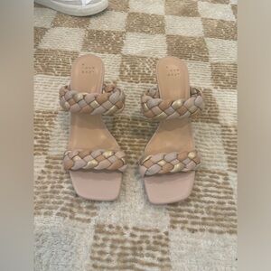 A New Day Basil Women's Slip On Sandals, 3" Heel never worn